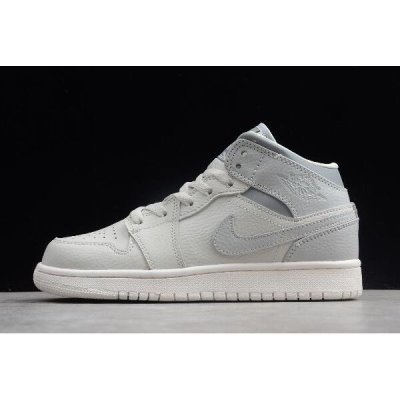 Nike Bayan Air Jordan 1 Mid Gs Açık Gri Basketbol Ayakkabısı Türkiye - B83QV2Y4